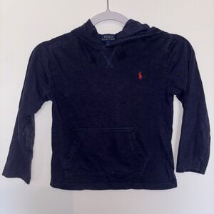Polo Ralph Lauren T-shirt Hoodie Boys Medium Navy Blue Kidcore School M